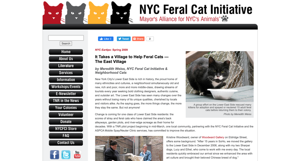 It Takes a Village to Help Feral Cats — The East Village