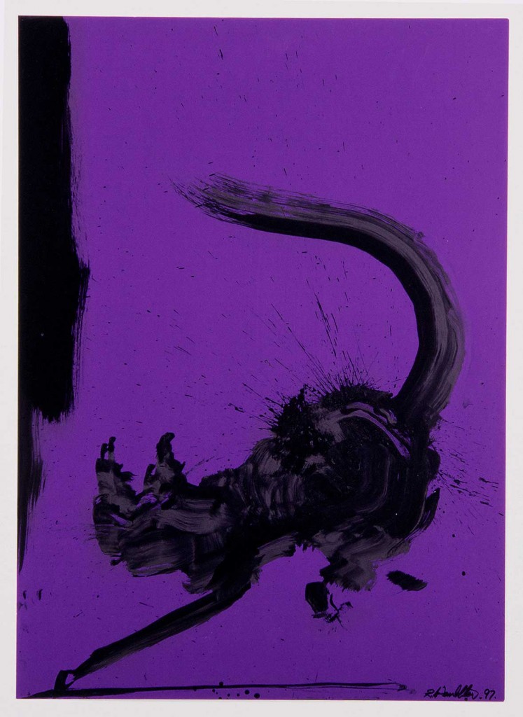 Richard Hambleton - Purple Shadow Cat - 1997