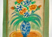 Sybil Gibson - Polka Dot Vase Done in Blue - 1976