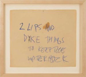 Jean-Michel Basquiat - Two Lips and Dyke Things to Keep the Water Back - 1979