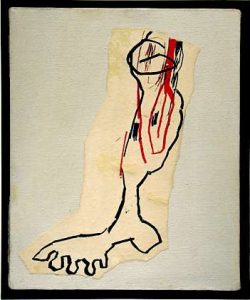 Jean-Michel Basquiat - Untitled (Gold Line) - 1979