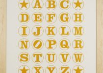 Robert Indiana - Alphabet (Gold on White) - 2011