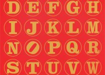 Robert Indiana - Alphabet Study (Gold on Red) - 2011