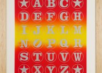 Robert Indiana - Red Silver Alphabet (Silver on Red Rainbow) - 2011