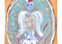 Sybil Gibson - White Bird with Red Crown - 1975